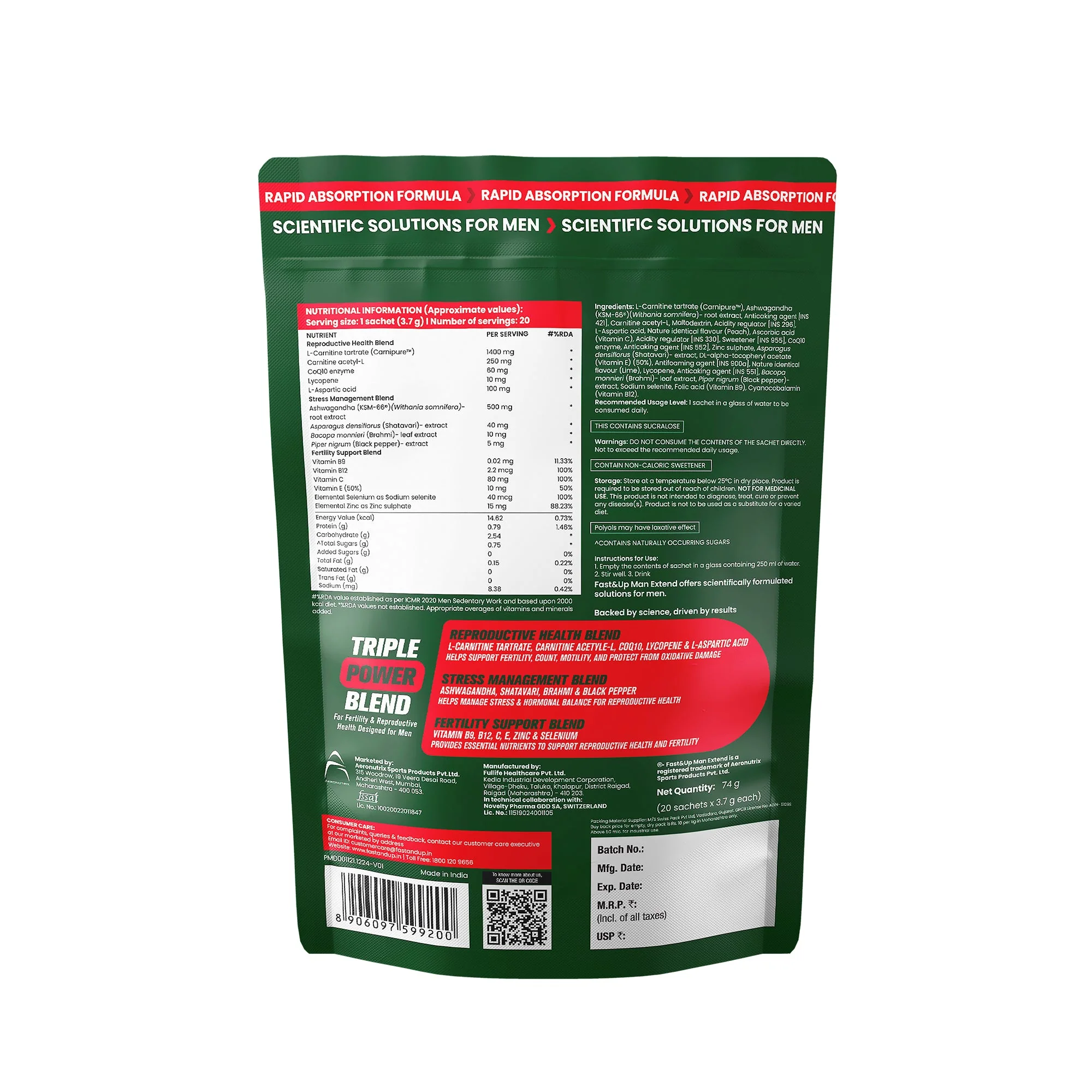 Man Extend Fertility-X : Advanced Male Fertilty and Reproductive Health - Peach - Image 6