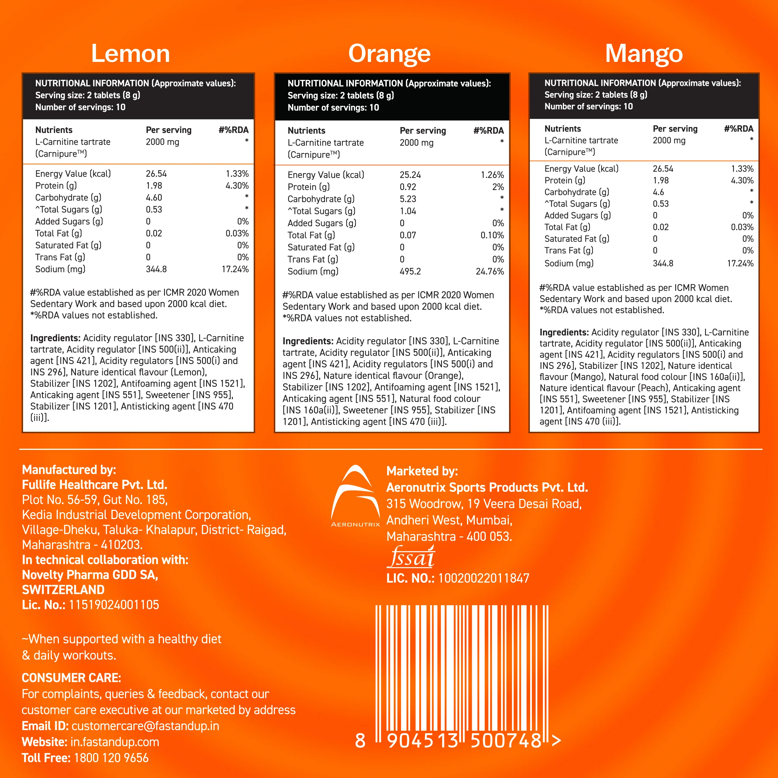 L-Carnitine 3000mg + Lean Body for Weight Loss Assorted Pack - Image 8