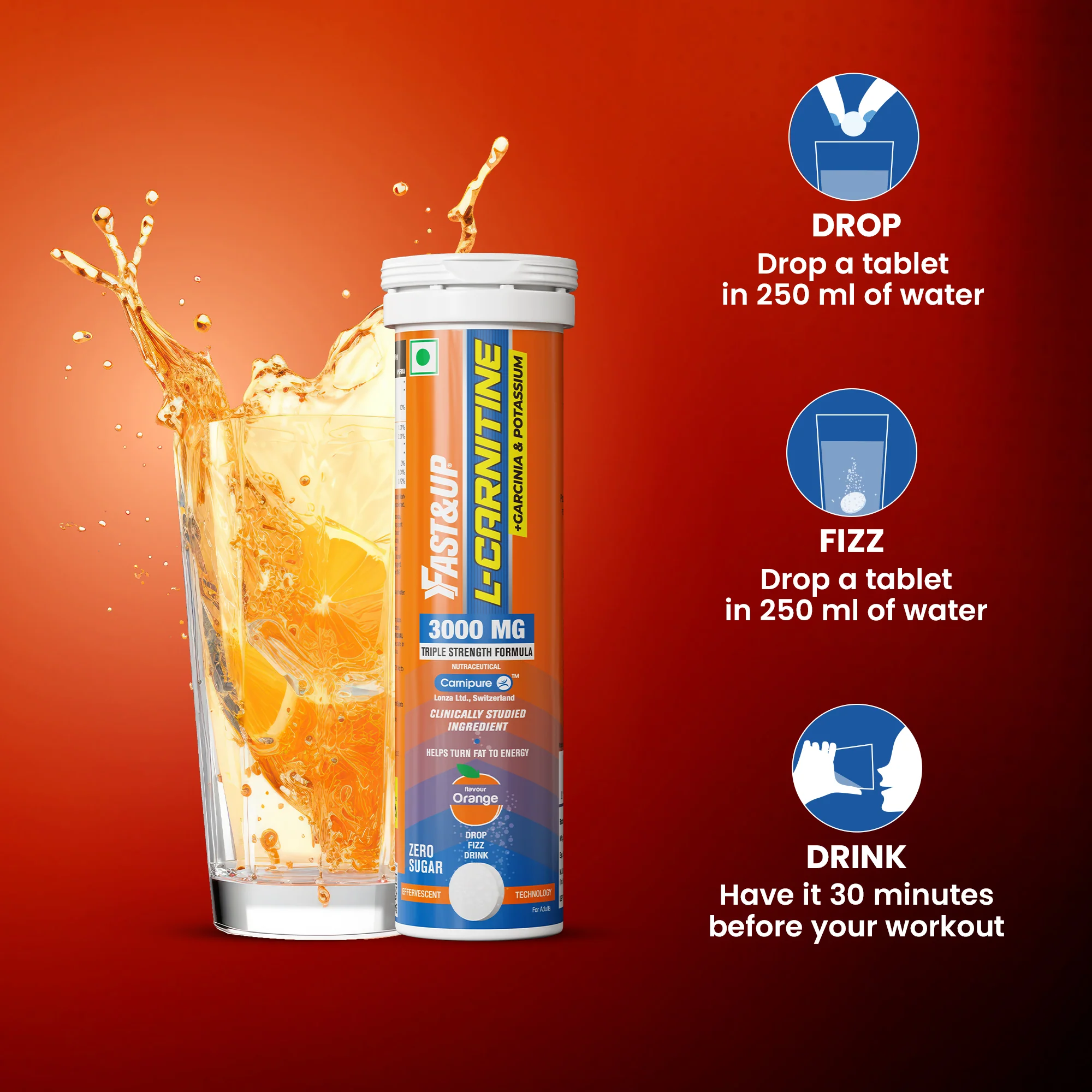 L-Carnitine 3000mg for Weight Loss - Orange - Image 5